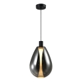 Lampa wisząca na przewodzie DENSO 1xGU10/10W/230V śr. 30 cm czarny chrom