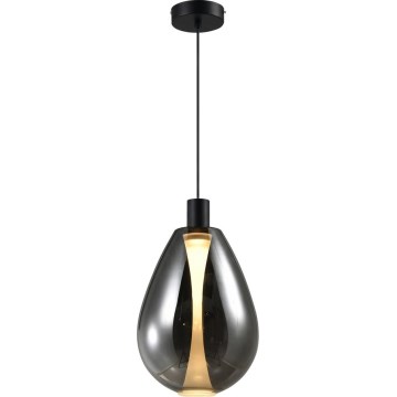 Lampa wisząca na przewodzie DENSO 1xGU10/10W/230V śr. 30 cm czarny chrom