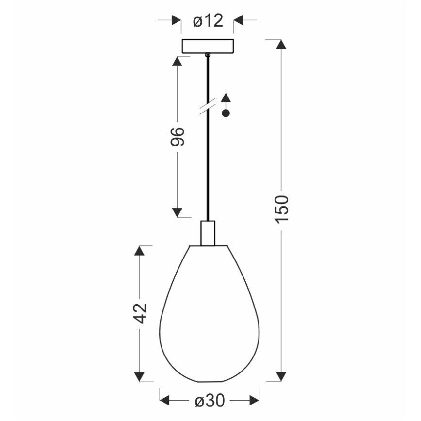 Lampa wisząca na przewodzie DENSO 1xGU10/10W/230V śr. 30 cm czarny chrom