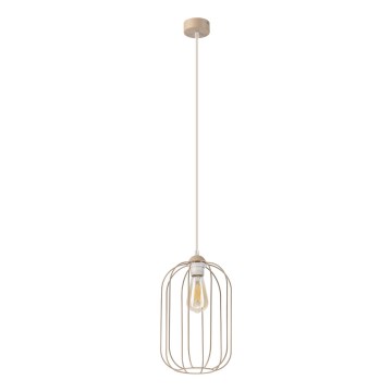 Lampa wisząca na przewodzie DESTELLO 1xE27/15W/230V śr. 21 cm beżowa