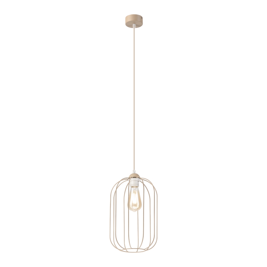Lampa wisząca na przewodzie DESTELLO 1xE27/15W/230V śr. 21 cm beżowa