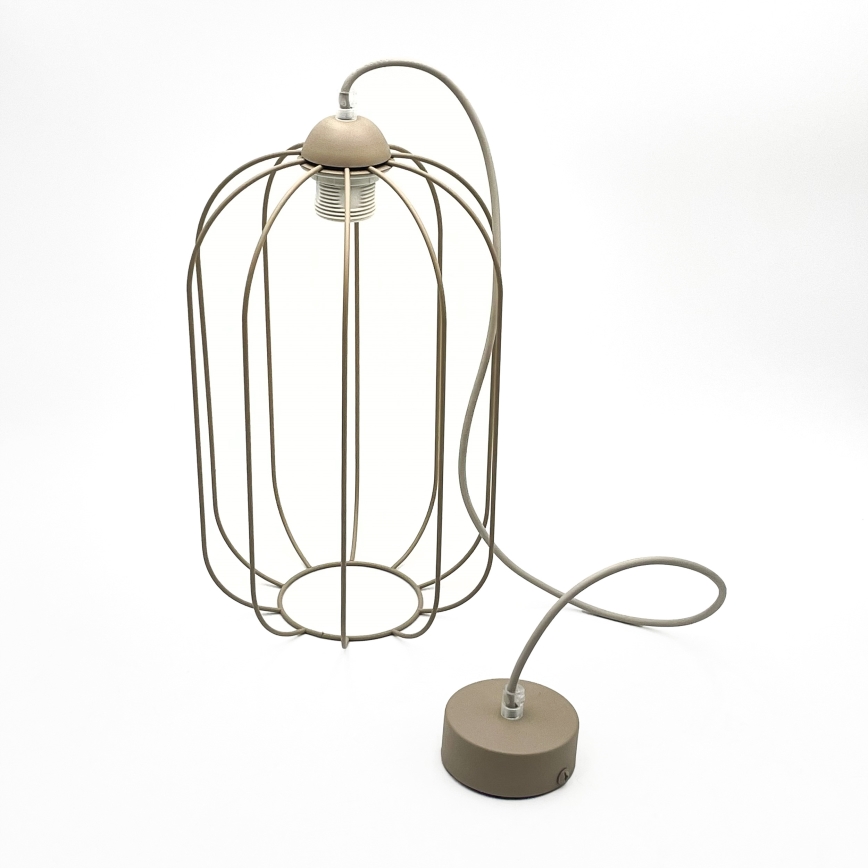 Lampa wisząca na przewodzie DESTELLO 1xE27/15W/230V śr. 21 cm beżowa