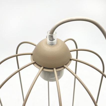 Lampa wisząca na przewodzie DESTELLO 1xE27/15W/230V śr. 21 cm beżowa