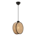 Lampa wisząca na przewodzie DRUM 1xE27/60W/230V brązowa/czarna