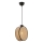 Lampa wisząca na przewodzie DRUM 1xE27/60W/230V brązowa/czarna
