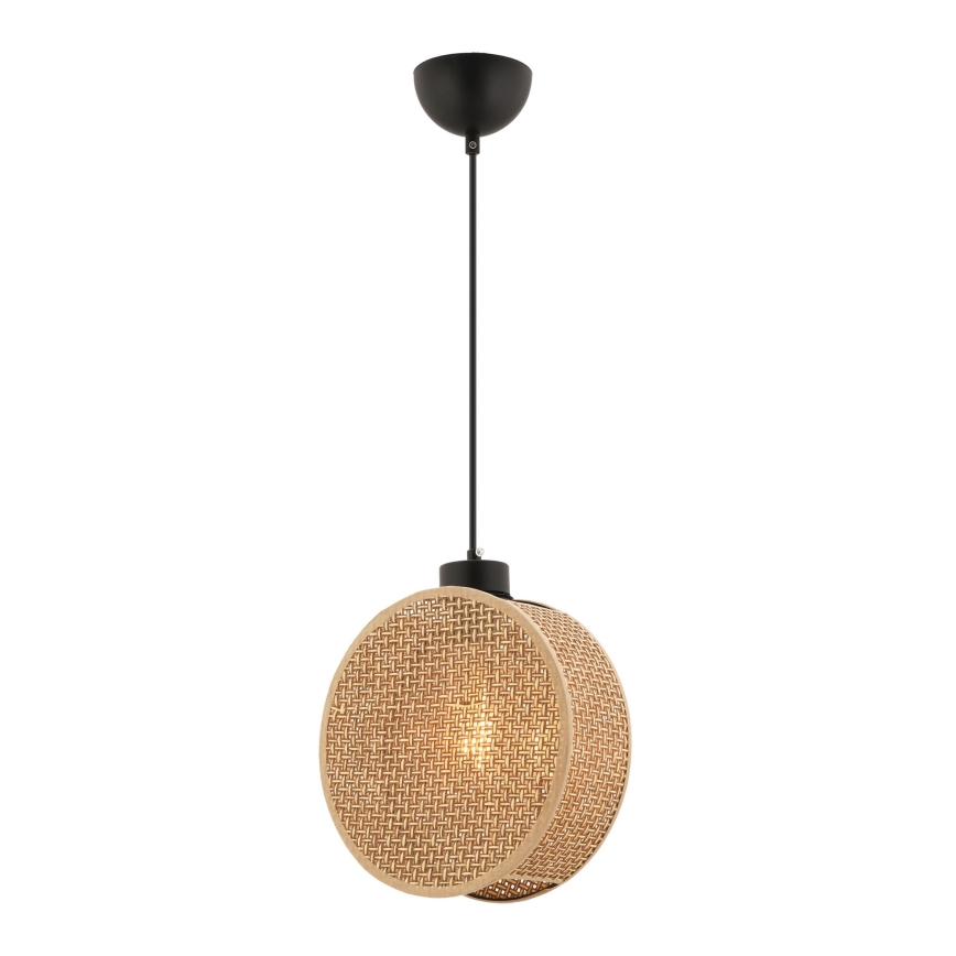 Lampa wisząca na przewodzie DRUM 1xE27/60W/230V brązowa