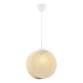 Lampa wisząca na przewodzie DRUM 1xE27/60W/230V kremowa