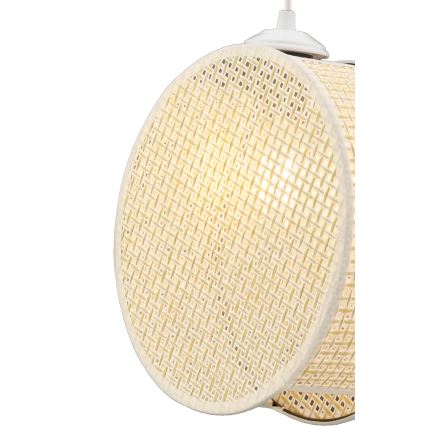 Lampa wisząca na przewodzie DRUM 1xE27/60W/230V kremowa