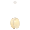 Lampa wisząca na przewodzie DRUM 1xE27/60W/230V kremowa