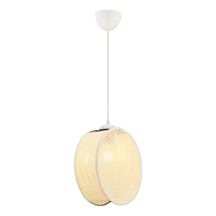 Lampa wisząca na przewodzie DRUM 1xE27/60W/230V kremowa