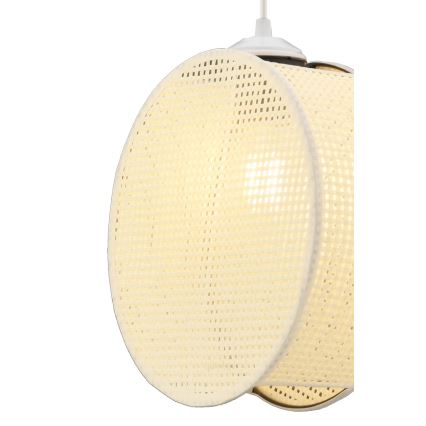 Lampa wisząca na przewodzie DRUM 1xE27/60W/230V kremowa