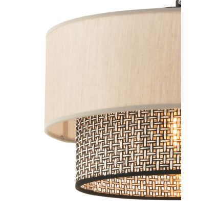 Lampa wisząca na przewodzie ECHO 1xE27/60W/230V beżowa/szara