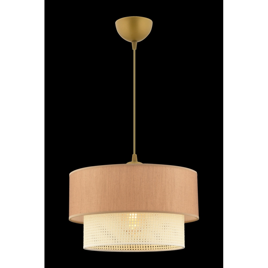Lampa wisząca na przewodzie ECHO 1xE27/60W/230V brązowo-kremowa
