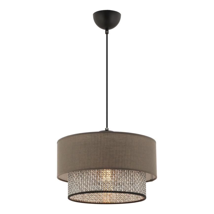 Lampa wisząca na przewodzie ECHO 1xE27/60W/230V brązowy/szary