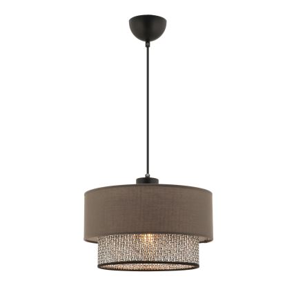 Lampa wisząca na przewodzie ECHO 1xE27/60W/230V brązowy/szary