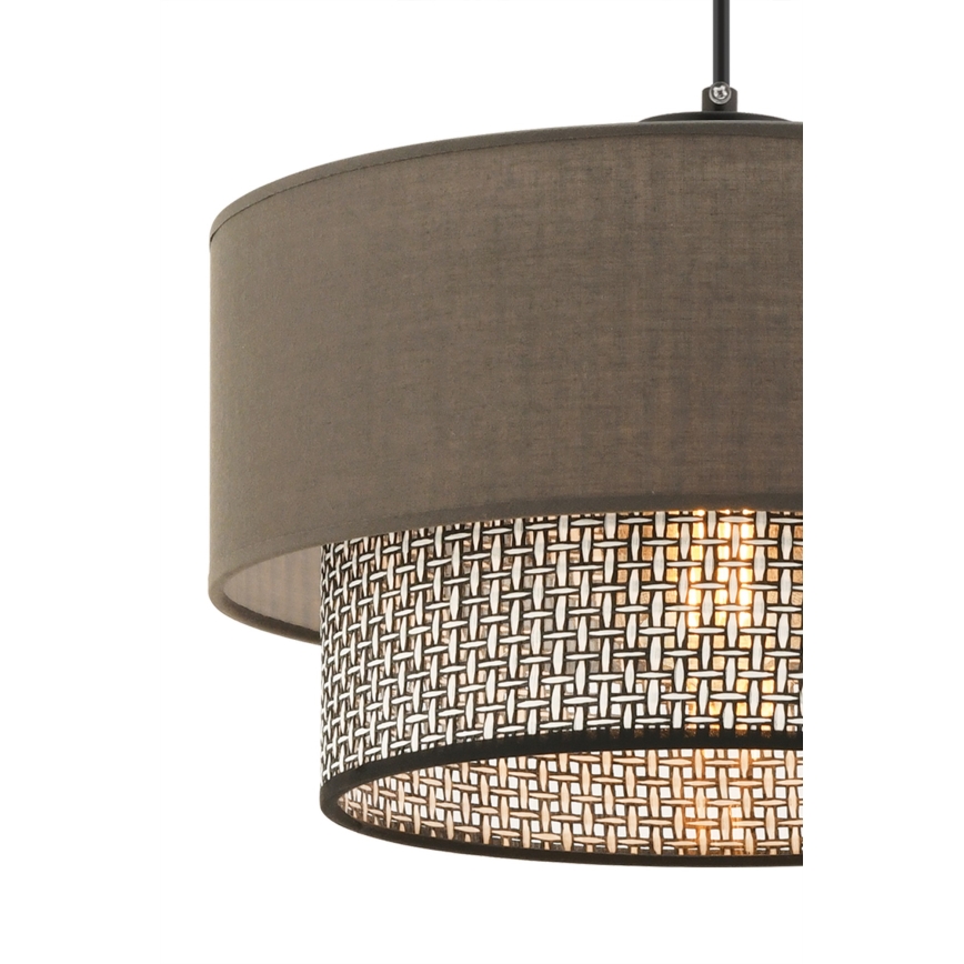 Lampa wisząca na przewodzie ECHO 1xE27/60W/230V brązowy/szary