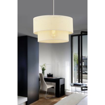 Lampa wisząca na przewodzie ECHO 1xE27/60W/230V kremowa