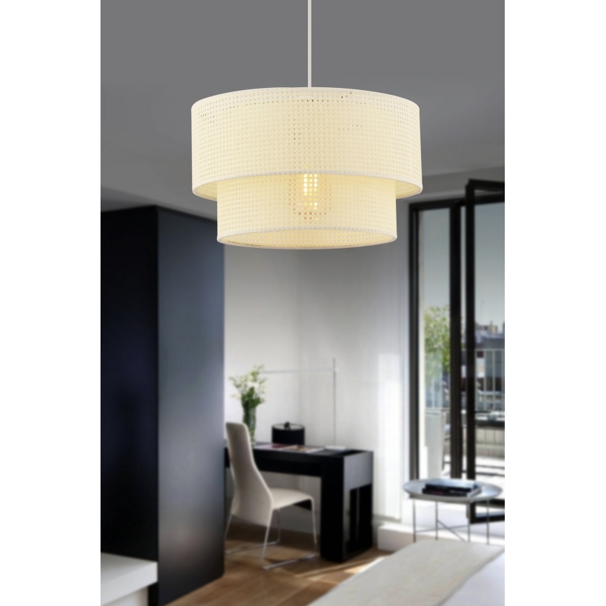 Lampa wisząca na przewodzie ECHO 1xE27/60W/230V kremowa