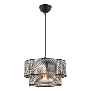 Lampa wisząca na przewodzie ECHO 1xE27/60W/230V szara/czarna