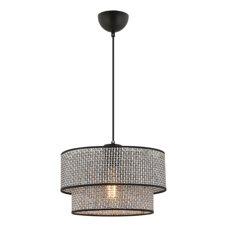 Lampa wisząca na przewodzie ECHO 1xE27/60W/230V szara/czarna