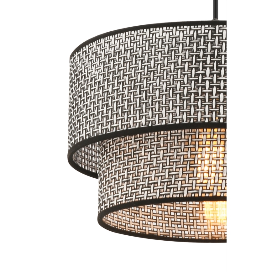 Lampa wisząca na przewodzie ECHO 1xE27/60W/230V szara/czarna