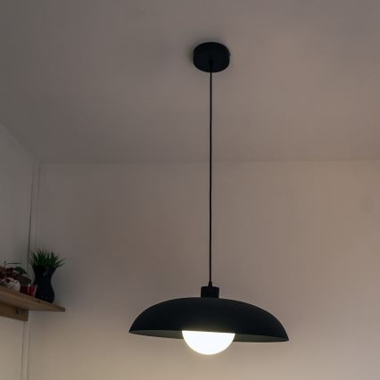 Lampa wisząca na przewodzie ECLIPSE 1xE27/15W/230V czarna