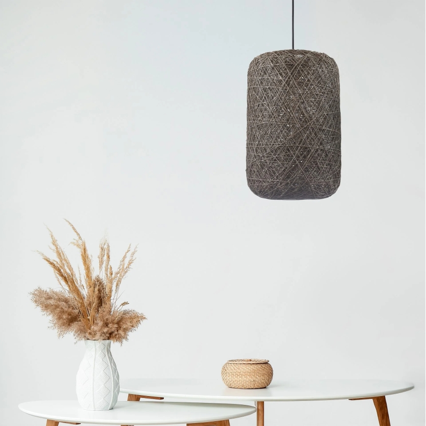 Lampa wisząca na przewodzie ELLEN 1xE27/20W/230V, średnica 30 cm, antracyt