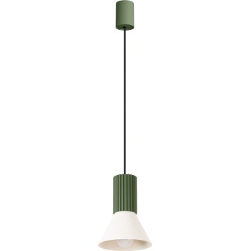 Lampa wisząca na przewodzie ESTRIA 1xE14/10W/230V, Ø 14 cm, zielona