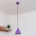 Lampa wisząca na przewodzie ETNA 1xE27/15W/230V śr. 18,5 cm fioletowa