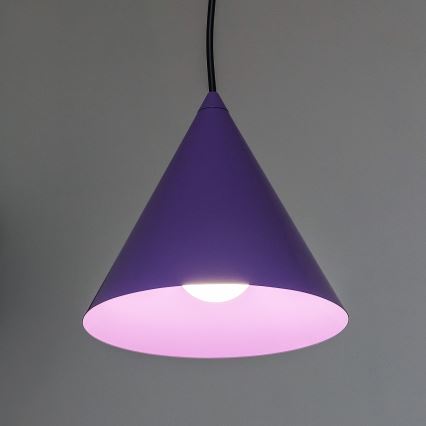 Lampa wisząca na przewodzie ETNA 1xE27/15W/230V śr. 18,5 cm fioletowa