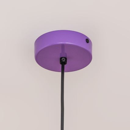 Lampa wisząca na przewodzie ETNA 1xE27/15W/230V śr. 18,5 cm fioletowa