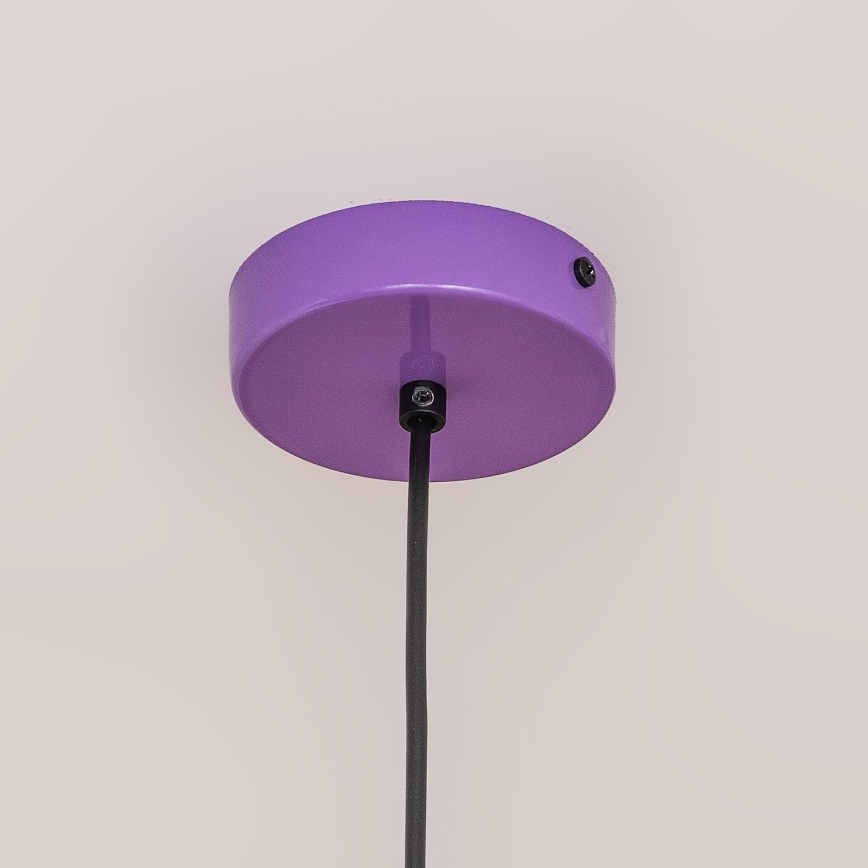 Lampa wisząca na przewodzie ETNA 1xE27/15W/230V śr. 18,5 cm fioletowa
