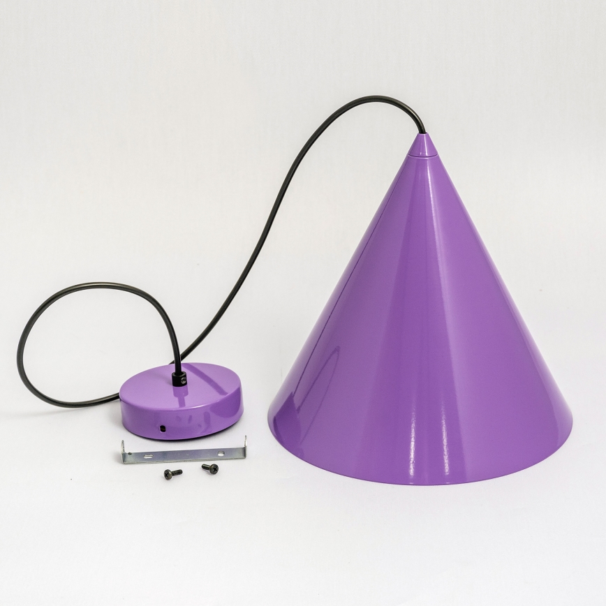 Lampa wisząca na przewodzie ETNA 1xE27/15W/230V śr. 18,5 cm fioletowa