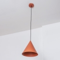 Lampa wisząca na przewodzie ETNA 1xE27/15W/230V śr. 18,5 cm pomarańczowa