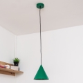 Lampa wisząca na przewodzie ETNA 1xE27/15W/230V śr. 18,5 cm zielona