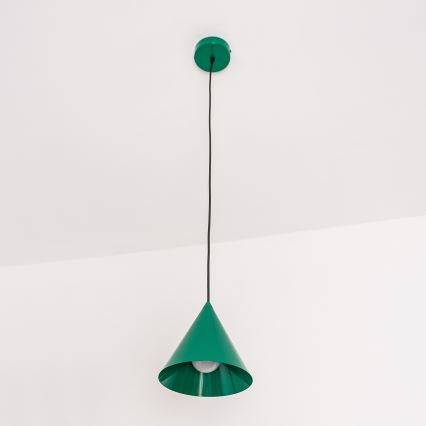 Lampa wisząca na przewodzie ETNA 1xE27/15W/230V śr. 18,5 cm zielona