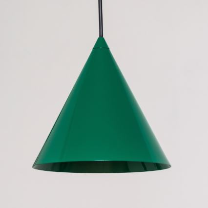 Lampa wisząca na przewodzie ETNA 1xE27/15W/230V śr. 18,5 cm zielona