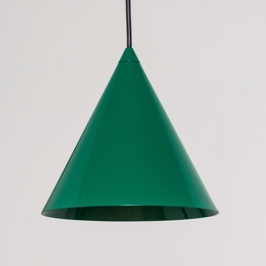 Lampa wisząca na przewodzie ETNA 1xE27/15W/230V śr. 18,5 cm zielona