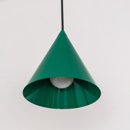 Lampa wisząca na przewodzie ETNA 1xE27/15W/230V śr. 18,5 cm zielona