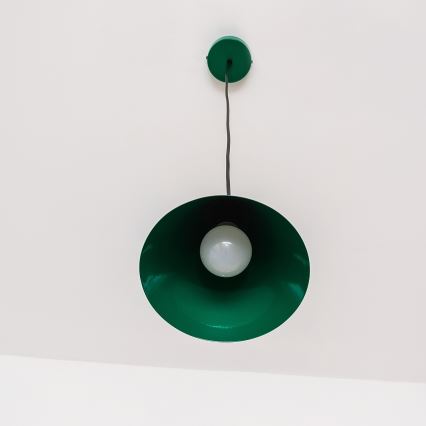 Lampa wisząca na przewodzie ETNA 1xE27/15W/230V śr. 18,5 cm zielona