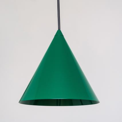 Lampa wisząca na przewodzie ETNA 1xE27/15W/230V śr. 18,5 cm zielona