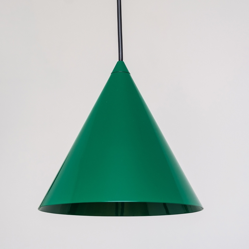 Lampa wisząca na przewodzie ETNA 1xE27/15W/230V śr. 18,5 cm zielona