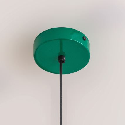 Lampa wisząca na przewodzie ETNA 1xE27/15W/230V śr. 18,5 cm zielona