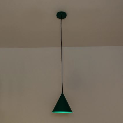 Lampa wisząca na przewodzie ETNA II 1xE27/15W/230V śr. 18,5 cm zielona