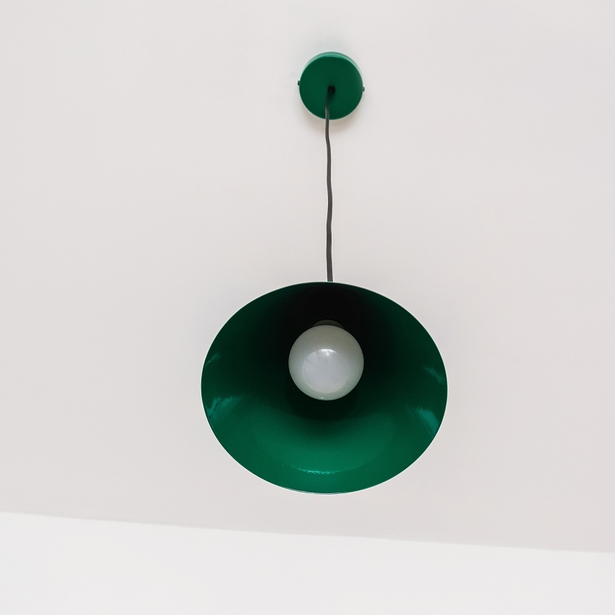 Lampa wisząca na przewodzie ETNA II 1xE27/15W/230V śr. 18,5 cm zielona