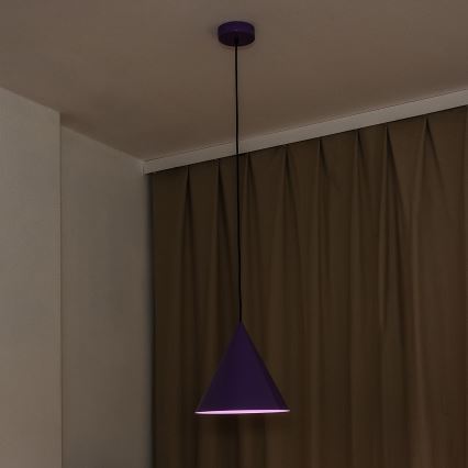Lampa wisząca na przewodzie ETNA II 1xE27/15W/230V śr. 25 cm fioletowa