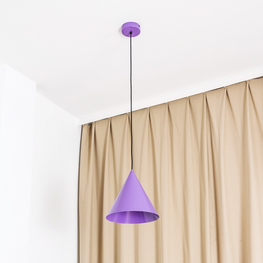 Lampa wisząca na przewodzie ETNA II 1xE27/15W/230V śr. 25 cm fioletowa