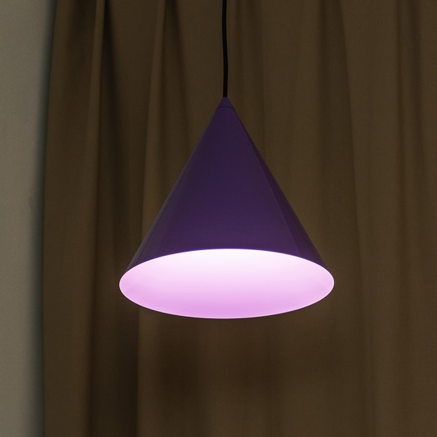 Lampa wisząca na przewodzie ETNA II 1xE27/15W/230V śr. 25 cm fioletowa