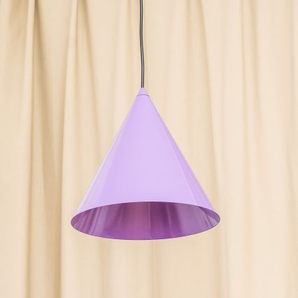 Lampa wisząca na przewodzie ETNA II 1xE27/15W/230V śr. 25 cm fioletowa