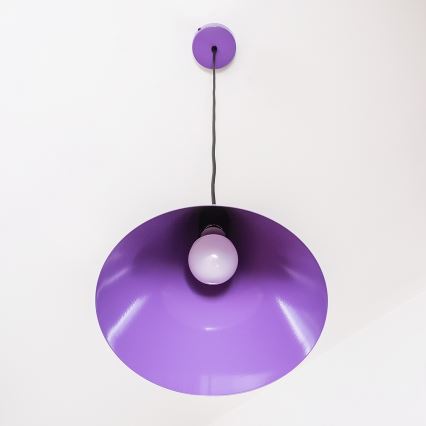 Lampa wisząca na przewodzie ETNA II 1xE27/15W/230V śr. 25 cm fioletowa